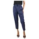 Navy elasticated trousers - size S - Autre Marque