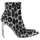 Stella McCartney Leopard Print Ankle Boots in Multicolor Suede - Stella Mc Cartney