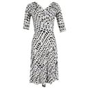 Diane Von Furstenberg Penna Geometric Print Wrap Dress in Multicolor Silk