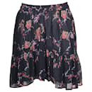 Iro Asymmetric Mini Skirt in Floral Printed Viscose