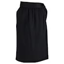 Escada Wrap Over Style Midi Skirt in Black Wool