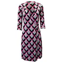 Diane Von Furstenberg Printed Wrap Dress in Multicolor Silk