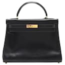 Black 1994 Kelly 32 bag in Box Calf leather - Hermès