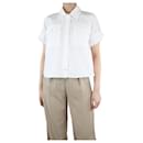 Camisa cropped branca com bolsos - tamanho UK 10 - Max & Moi
