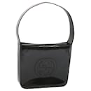 GUCCI Shoulder Bag Patent leather Black Auth 67913 - Gucci