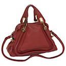 Chloe Paraty Hand Bag Leather Red Auth 67266 - Chloé
