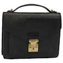 Louis Vuitton Epi Monceau 28 Bolsa de mão preta M52122 Autenticação de LV 68228