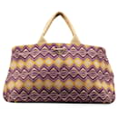 Purple Prada Canapa Stampata Tote Bag