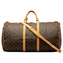 Brown Louis Vuitton Monogram Keepall Bandouliere 55 Travel bag