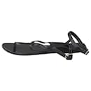 Black leather T-strap sandals - size EU 38 - Autre Marque