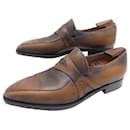CHAUSSURES CORTHAY RASCAL MOCASSINS 8.5 42.5 CUIR EMBAUCHOIRS LOAFER SHOES - Corthay