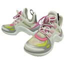 LOUIS VUITTON BASKETS ARCHLIGHT SHOES 37.5 SNEAKERS WHITE PINK SHOES - Louis Vuitton