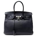 Hermes Birkin handbag 35 BLACK TOGO LEATHER PALLADIES ATTRIBUTES LEATHER HAND BAG - Hermès