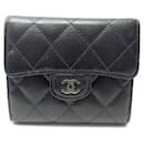 CHANEL TIMELESS WALLET BLUE CAVIAR LEATHER PURSE + WALLET BOX - Chanel