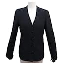 CHANEL JACKET WITH CC LOGO BUTTONS SIZE M 40 IN BLACK TWEED BLACK VEST JACKET - Chanel