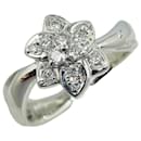 Platinum Diamond Flower Ring - Autre Marque