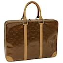 LOUIS VUITTON Monogram Vernis Vandam Hand Bag Bronze M91125 LV Auth 68372 - Louis Vuitton