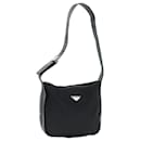 PRADA Shoulder Bag Nylon Leather Black Auth 68336 - Prada