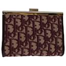 Christian Dior Trotter Canvas Gamaguchi Pouch Red Auth yk11176