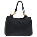 BALLY Quilted Chain Tote Bag Leather Black Auth yk11198 - Bally