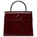 CARTIER Tasche aus burgunderrotem Lackleder - 101765 - Cartier