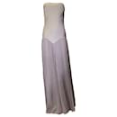 Retrofete Mink Grey Genevieve Pleated Strapless Silk Dress - Autre Marque