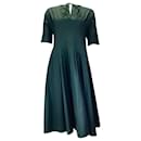 Marni Dark Green Short Sleeved Cotton Midi Dress - Autre Marque