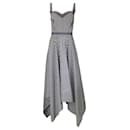 Duncan Blue / White Striped Stella Midi Dress - Autre Marque