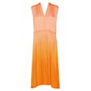 Raquel Allegra Orange Multi Daydream Sunset Dip Dye Dress - Autre Marque