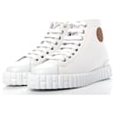 HERMES Calfskin Womens Climb Sneakers 38 White - Hermès