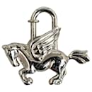 Hermes Silver Pegasus Cadena Lock Charm - Hermès