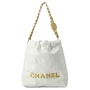 Chanel White calf leather Mini 22 Satchel