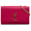 Saint Laurent Pink Medium Monogram Kate Crossbody Bag