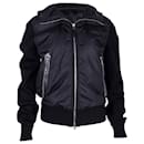 Tom Ford Iconic Cult Shell Panelled Jacket aus schwarzer Wolle mit Kapuze