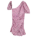 Minivestido estampado Isabel Marant Etoile em algodão rosa