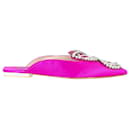 Sophia Webster - Chaussures plates pointues Bibi Butterfly ornées en satin fuchsia - Sophia webster