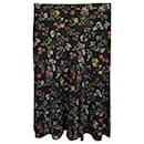 Altuzarra Carol Floral-Print Skirt in Black Silk