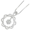 18k Gold Diamond Flower Pendant Necklace - Autre Marque