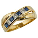 18k Gold Diamond & Sapphire Ring - Autre Marque