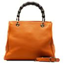 Leather Bamboo Shopper Tote Bag 336032 - Gucci