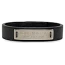 Louis Vuitton Leather Logo Plate Bangle Leather Bangle M6512 in Good condition