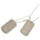 Silver Double Dog Tag Pendant Necklace - Gucci