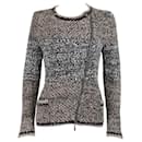 CC Buttons Silk Woven Cardi Jacket - Chanel