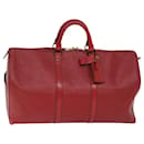 Louis Vuitton Epi Keepall 50 Boston Tasche Rot M42967 LV Auth ki4178