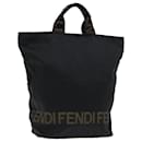 FENDI Hand Bag Canvas Black Auth yk11128 - Fendi