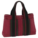 HERMES Toroca Horizontal PM Hand Bag Canvas Red Auth bs12562 - Hermès