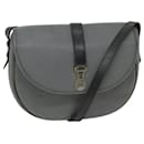 Christian Dior Shoulder Bag Leather Gray Auth bs12882