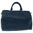 Louis Vuitton Epi Speedy 30 Hand Bag Toledo Blue M43005 LV Auth ai780