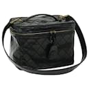 CHANEL Vanity Cosmetic Pouch Patent leather 2way Black CC Auth bs11283 - Chanel