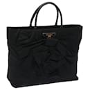 PRADA Hand Bag Nylon Black Auth bs11888 - Prada